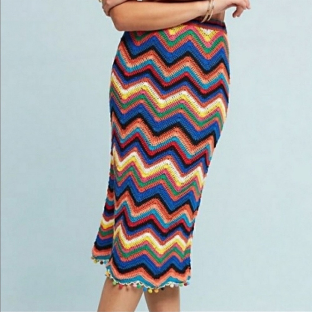 Anthropologie Farm Rio Crochet Skirt - Size L